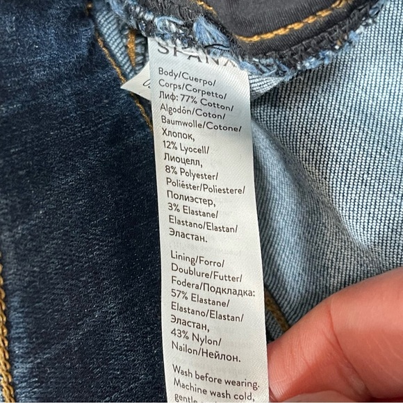 SPANX Distressed Ankle Skinny Jeans Size Medium - Picture 7 of 9
